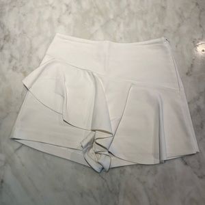 White Ruffle Skort
